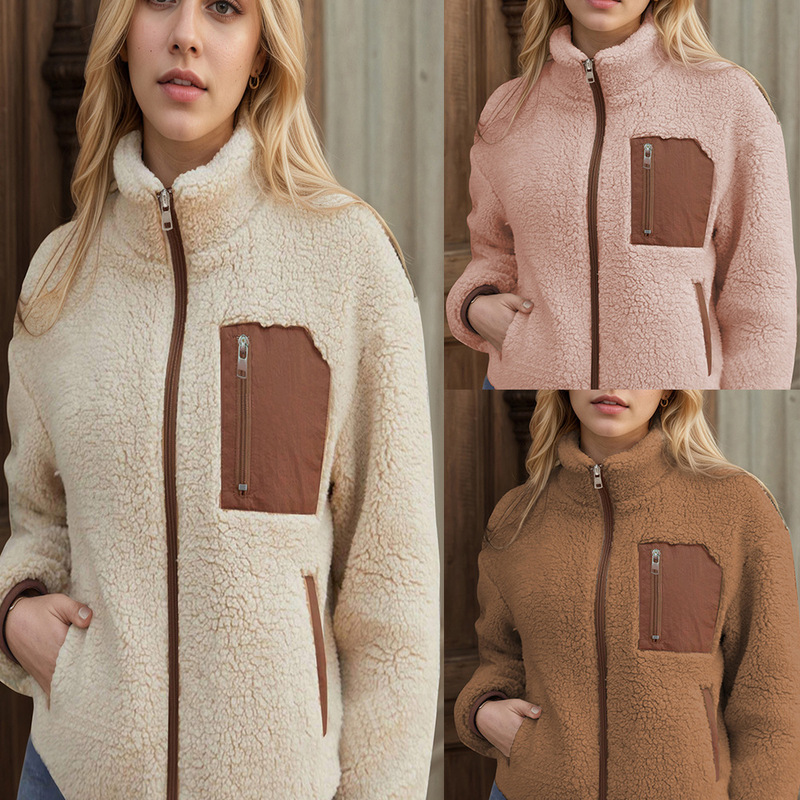 European and American cross-border Amazon autumn and winter new thickened teddy lamb fleece warm coat European and American cross-border Amazon autumn and winter new thickened teddy lamb fleece warm coat