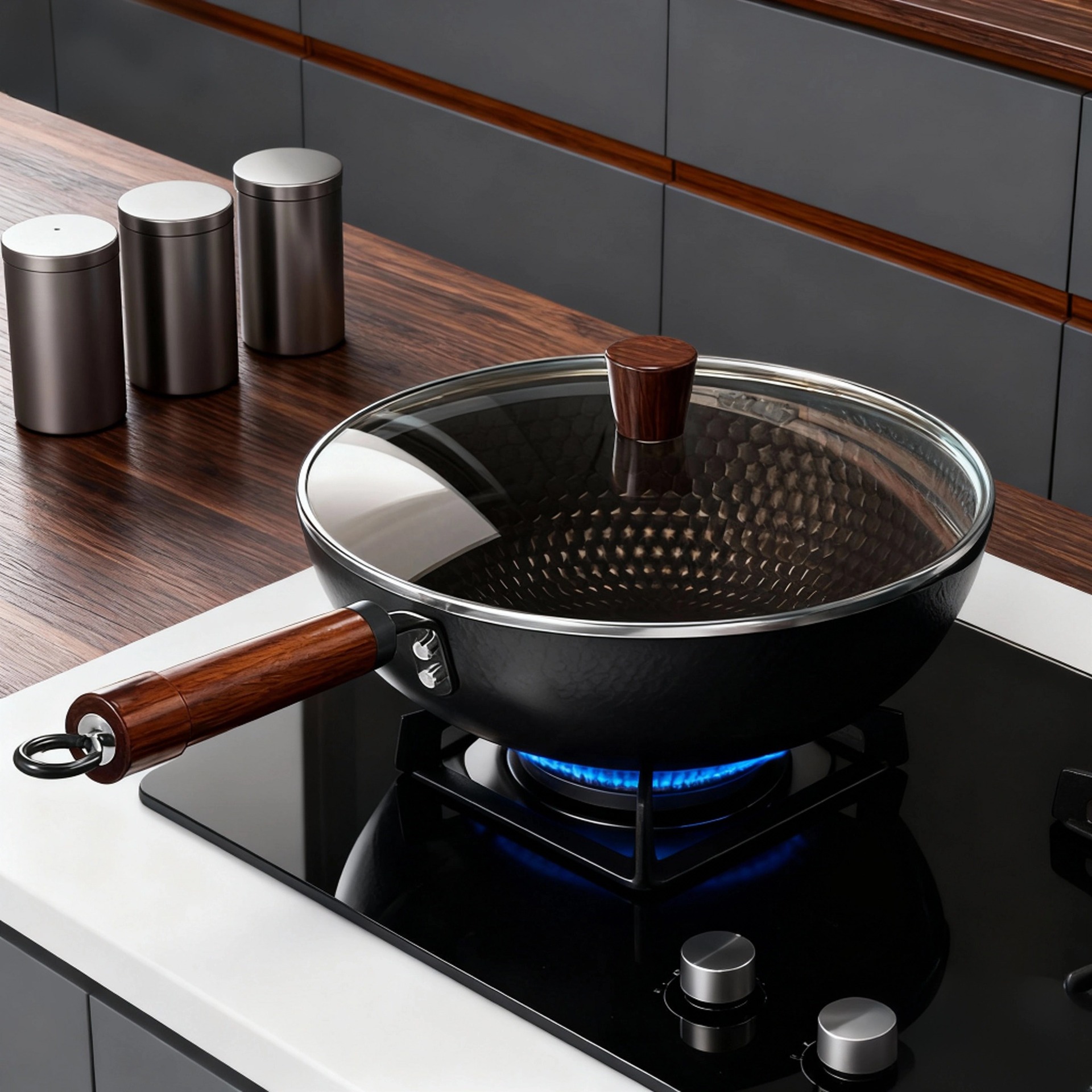 Zhongke Extreme Iron Non-Stick Frying Pan for Home Use, Kitchen Wok, Zhangqiu No-Pre-Seasoning Pan, Suitable for Induction Cooker and Gas Stove