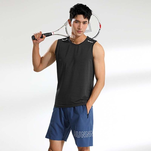 Men's Summer Tank Top Trendy Sport Fitness Running Hoodie T-shirt Clothing Base Shirt Sleeveless T-shirt