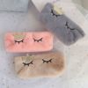 Plush false eyelashes, writing brush, cute capacious pencil case, for secondary school