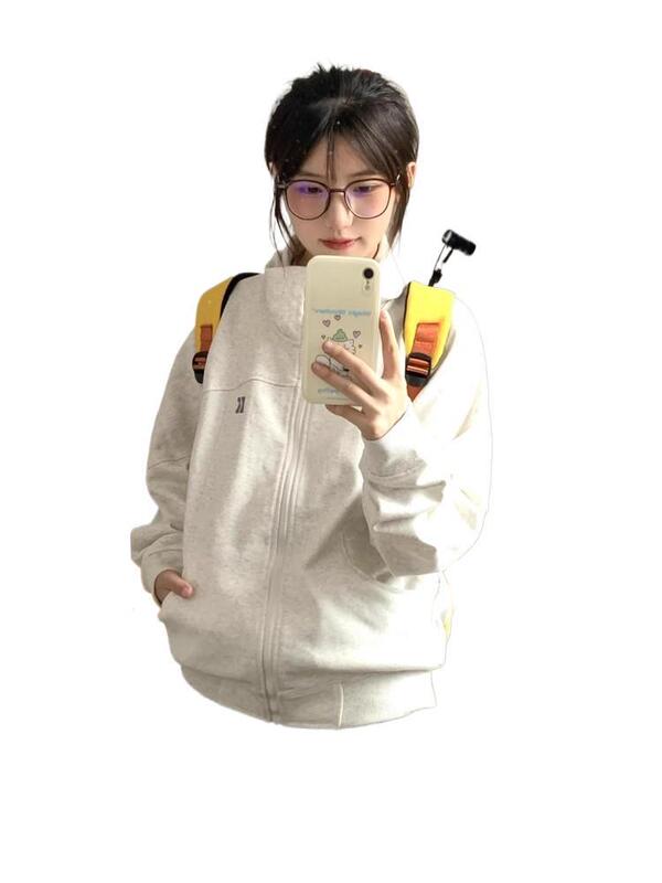 秋季立领卫衣外套女小个子早秋新款美式情侣短款棒球服夹克上衣潮|undefined