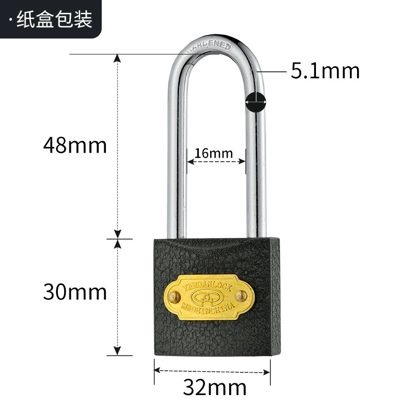 YaHuan Asian Household Safety Anti -theft Hanging Solid Color Symphony One Mallery Iron Lock