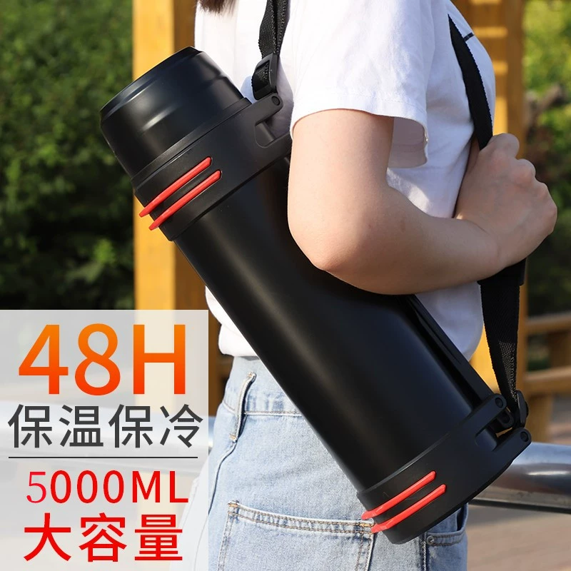 Термос из нержавеющей стали 304 большой емкости, чайник для воды для мужчин и женщин, портативный автомобильный чайник для воды на открытом воздухе, чашка-термос, бытовой термос 5 литров