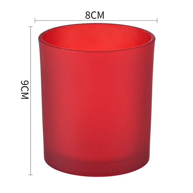 Inventario transfronterizo venta caliente de vidrio de colores taza de cera de incienso candelabro 8090 calibre candelabro ornamental contenedor de velas