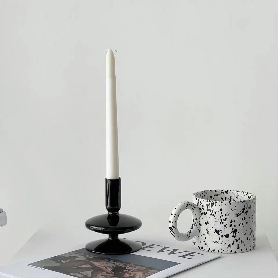 Estilo ins negro candelabro de cristal decoración nórdico romántico francés decoración del hogar tienda de ropa decoración suave