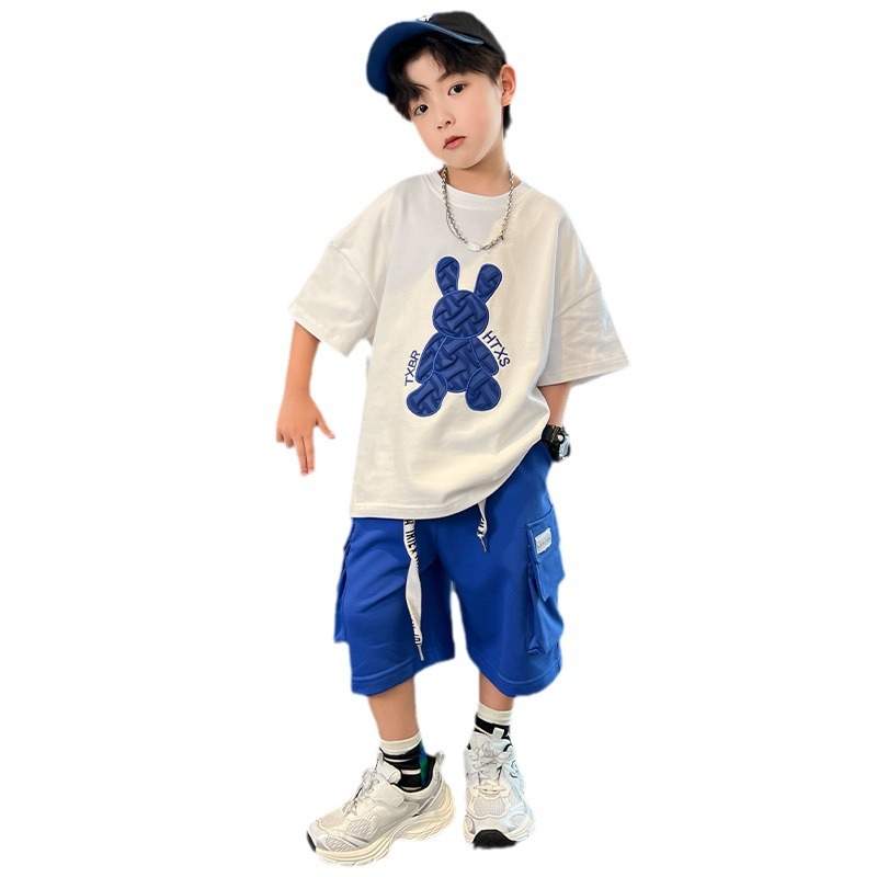Set 2024 New Children's Dress Boys' Summer Thin Style Sports Big Boy Cool Handsome Trendy_voghion.com