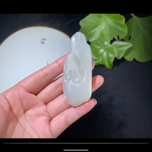 Jin Yu Tang Xinjiang [take office] exquisite Hetian jade suet white oily full hand push oil
