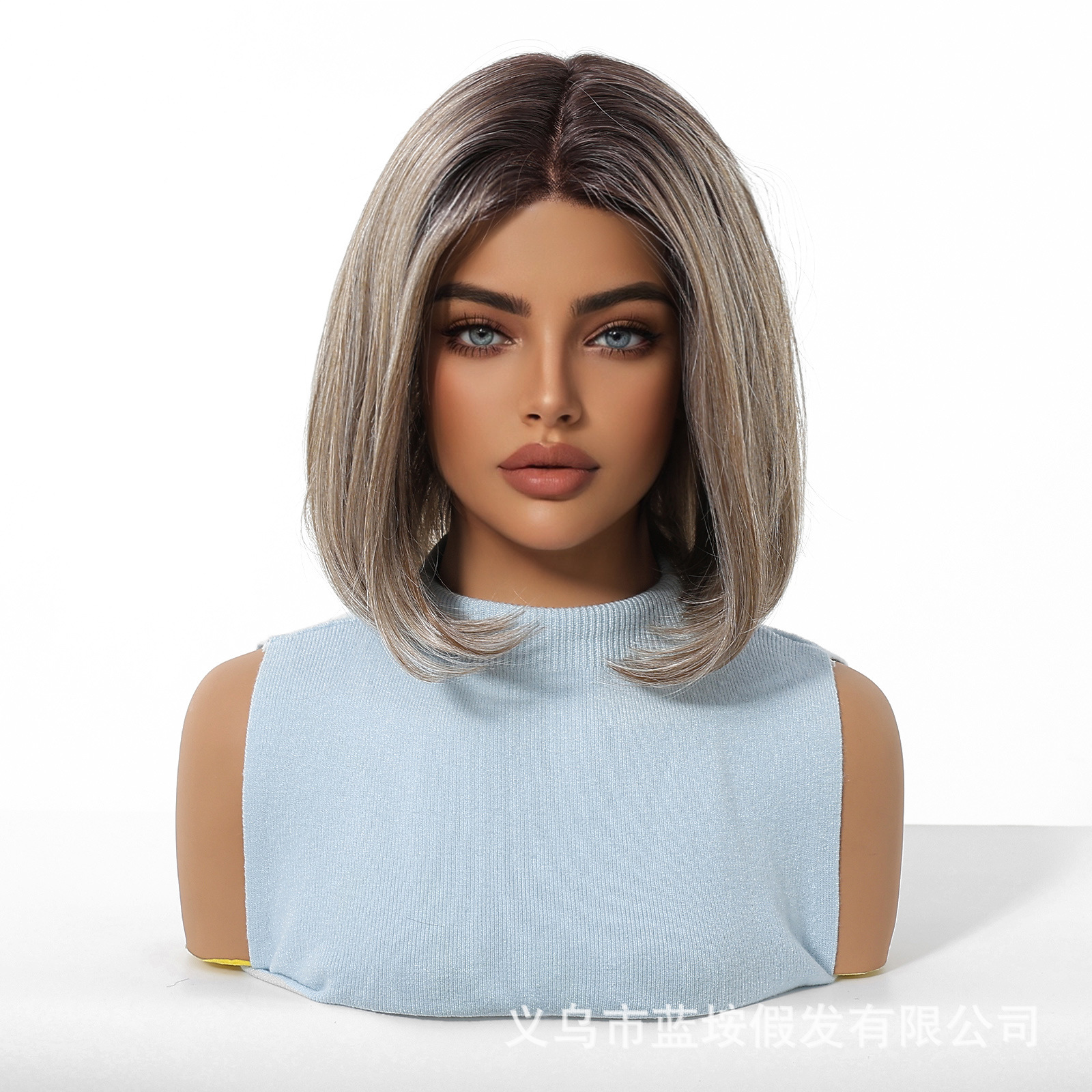 Mono importación de seda toda la pelucca puede dividir libremente realista gris gradiente natural ondulado pelucca de cabeza de mujer cubierta de cabeza completa