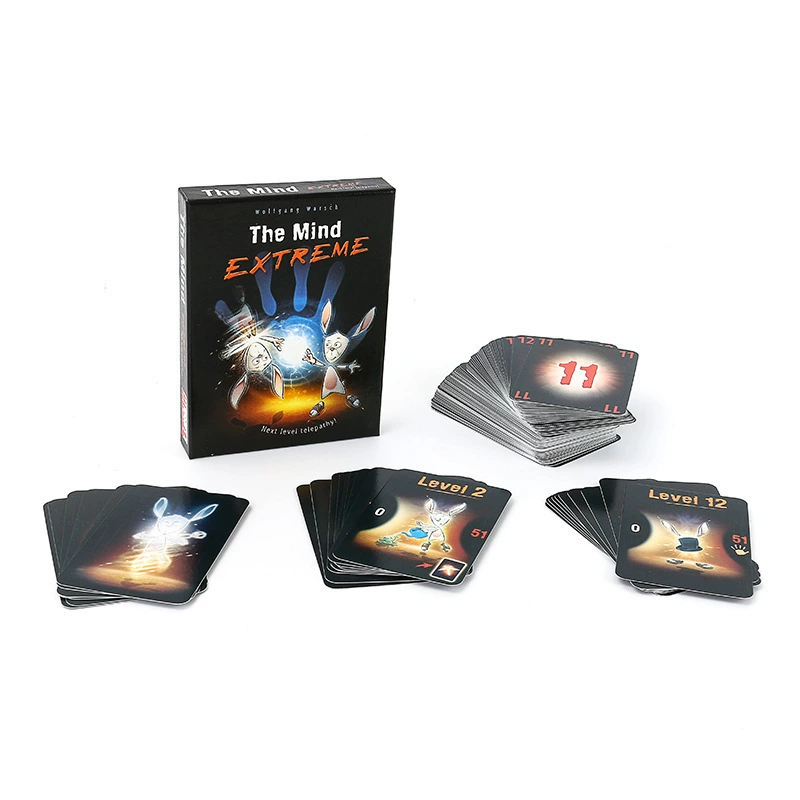 Англоязычная версия настольной игры «Синхронизация разума» — The Mind / The Mind Extreme, карточная игра для семьи, карточная настолка с духом-носорогом