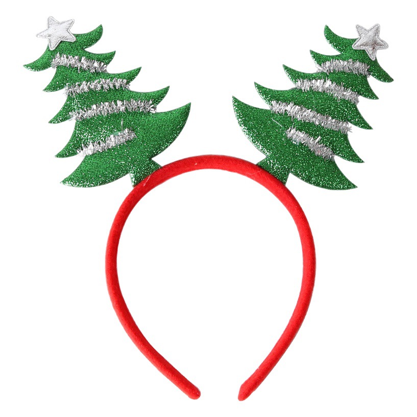 Diadema navideña Elk Horn diadema de cinco estrellas Decoraciones navideñas diadema de plástico para niños suministros de decoración de fiesta image 1