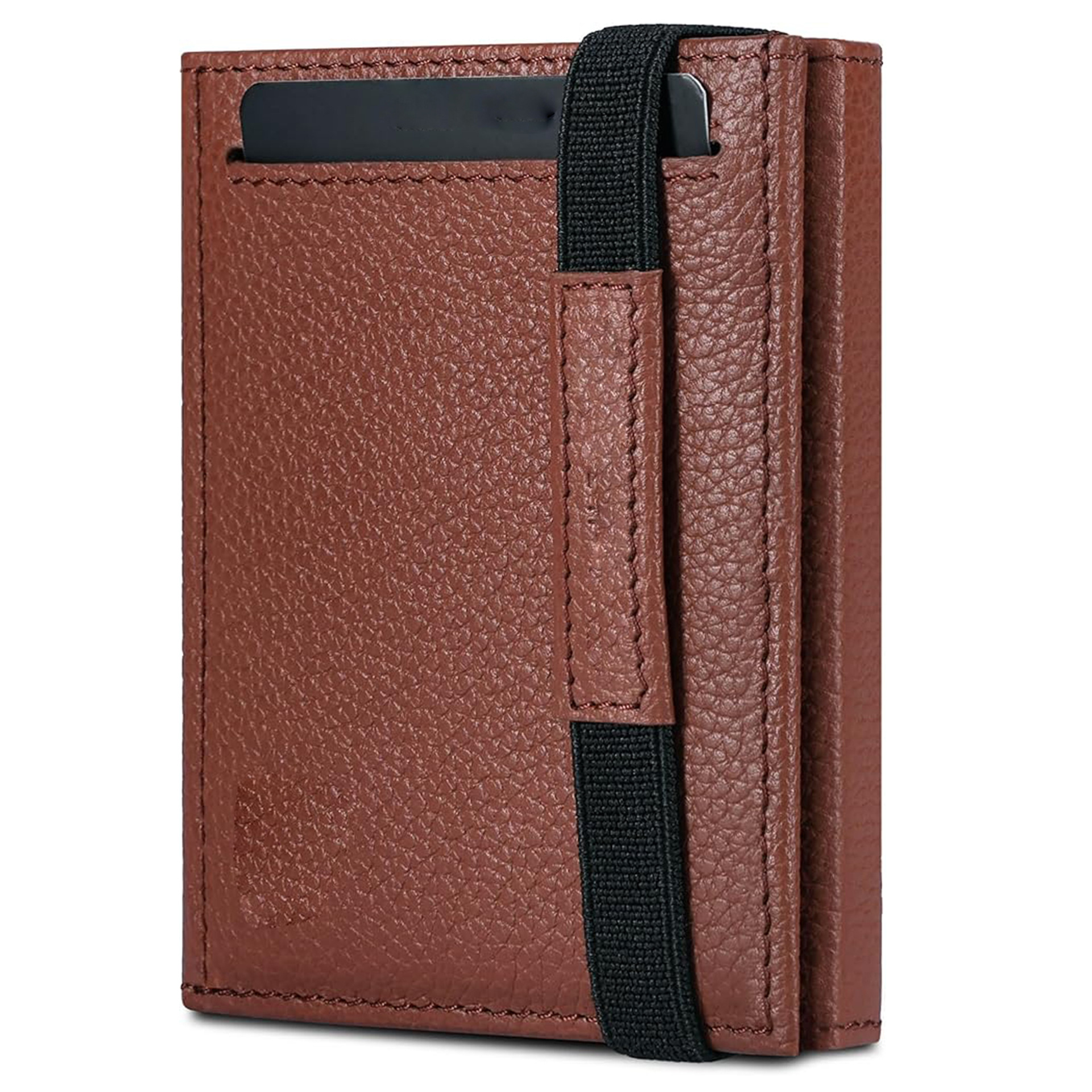 Estación de Alemania venta caliente tres plegables multifuncional billetera RFID anti-robo billetera de cuero ramas de ramas billetera de cuero para hombres