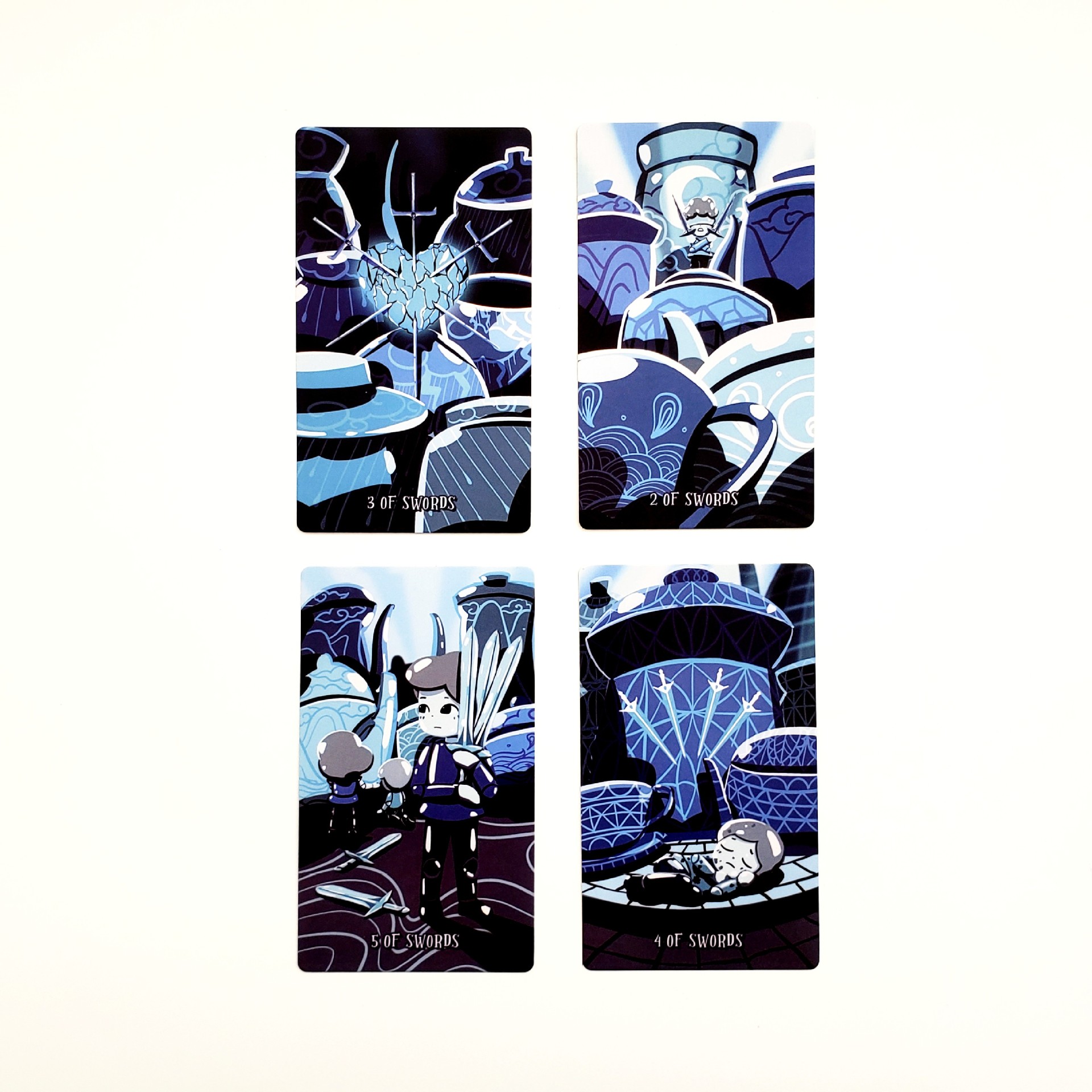 Tarot Card Game Set For Party Games - Porcelain Style Board Game_voghion.com