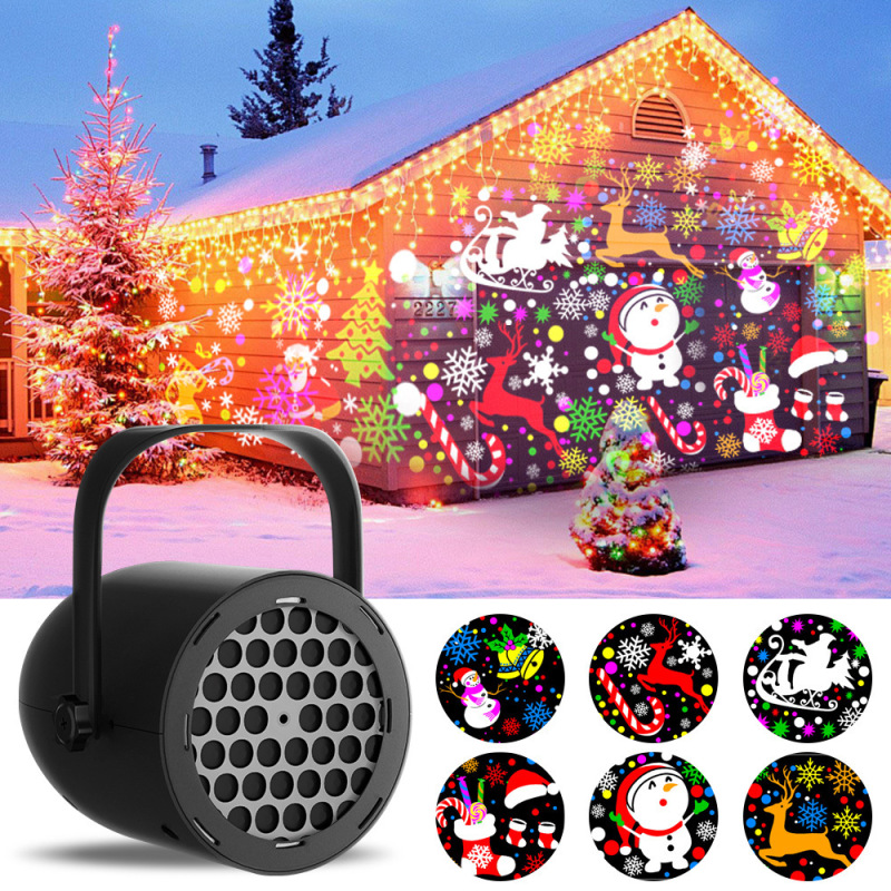 工場直販 16 パターンクリスマスプロジェクターライト USB HD デスクトップクリスマスハロウィンデコレーション雰囲気照明|undefined