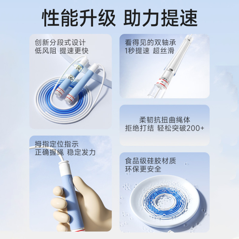 竞速跳绳中小学生考试专用可调节运动双轴承跳绳健身体育器材批发|undefined