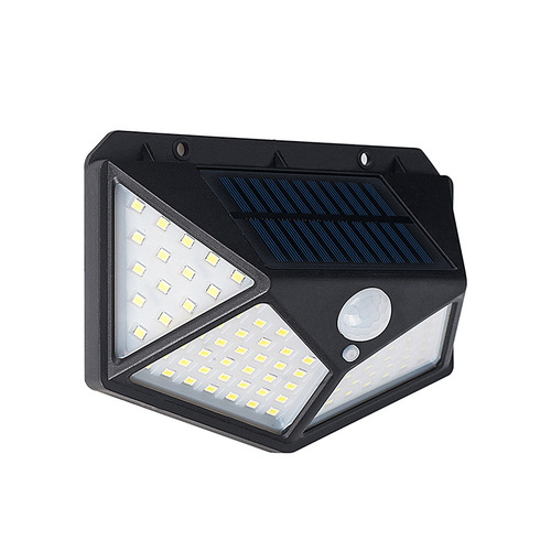 Four-sided 100LED solar motion sensor light landscape courtyard wall light outdoor fence lighting road light spot light