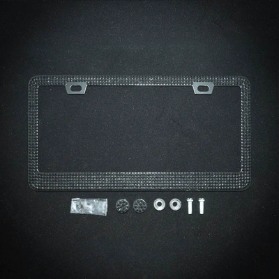 Plate Frame — License plate holder/license plate holder - square-hole-sharp-corner-black-acrylic-drill