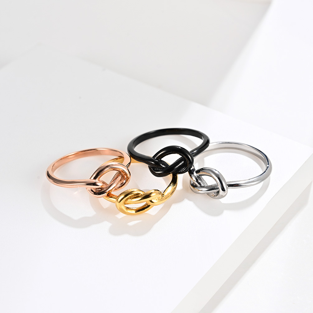 Simple Style Geometric Titanium Steel Polishing Rings display picture 5