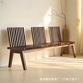 创意琴键造型长条凳庭院公园装饰长条椅休闲凳办公待会靠背椅餐椅