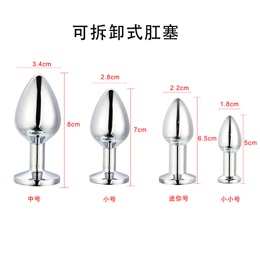 Removable Round Metal Anal Plug Sm Anal Plug for Backcourt Erotic Masturbation and Alternative Training Anal Expander for Outdoor Wear