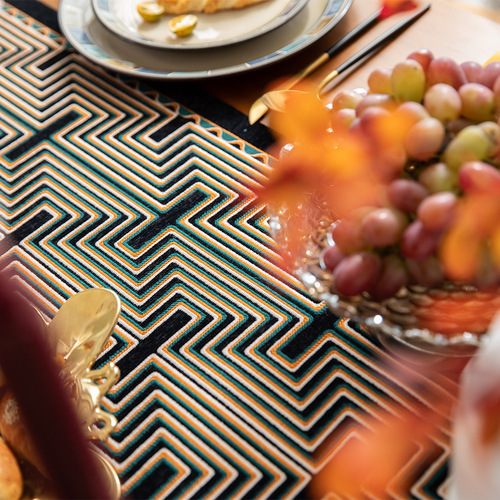 Table flag ins style Zen light luxury high-end tea table cloth tea table fabric strip bed flag tea mat tea flag wholesale