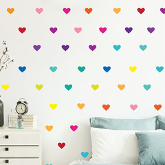 Foreign Trade Dopamine Love Heart Sticker for Children's Room Kindergarten Entrance Home Decor Wall Decal Self Adhesive Wholesale Cross-border