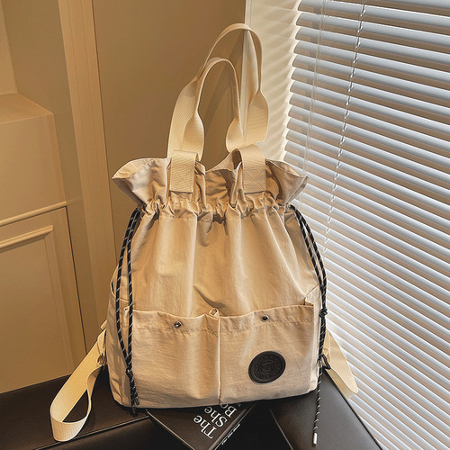 Portable and Large Capacity Dual-Shoulder Bag for Women, Short Trip Travel Bag, Student Casual Bag, Versatile Handbag, Crossbody Bag, Storage Backpack