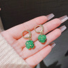 Goods, small cute earrings, cat's eye