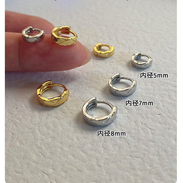 Fashionable design sophisticated small hoop earrings with diamond…