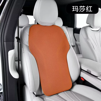 and integrated lumbar support, breathable, Seat cushion, seat cover - emma-orange-breathable-perforated-backrest-1-piece