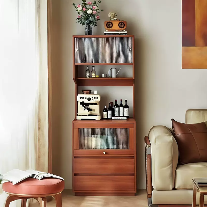 餐边柜靠墙一体储物柜2025新款置物柜咖啡柜茶水柜客厅收纳柜