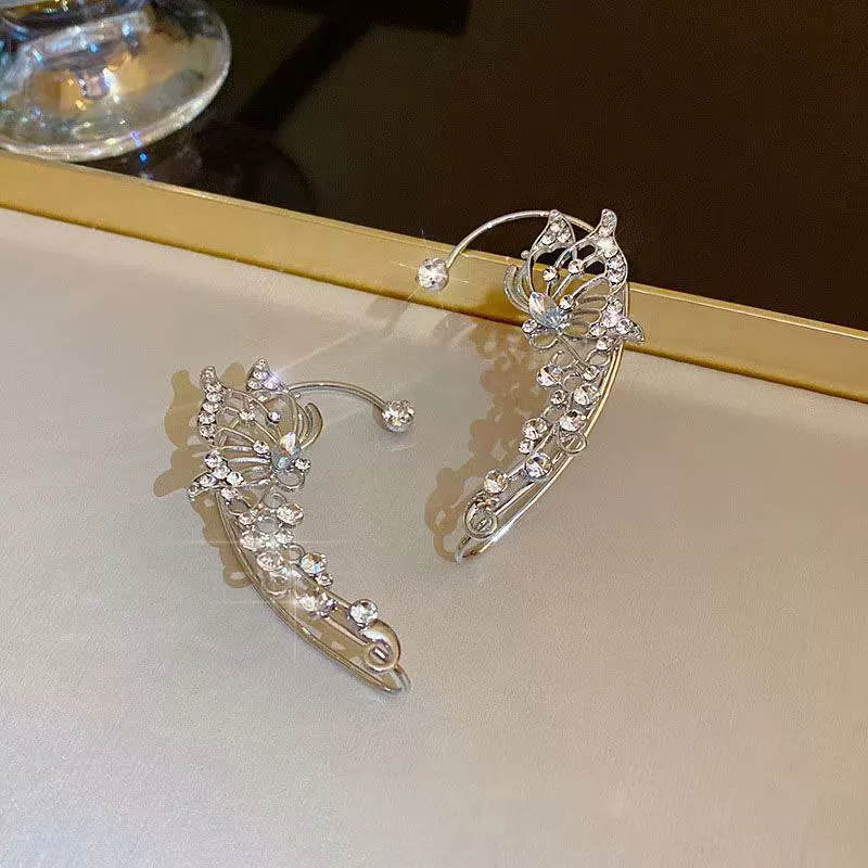Small Ear Clip Ear Cuff, Light Luxury Design, Elf-Style Silver/Gold Options