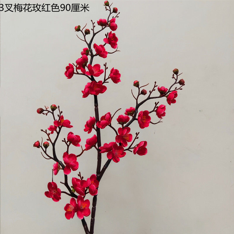 高度な模擬梅の枝、桃の花のダンス小道具、盆栽、リビングルーム、ロウバイの造花ディスプレイ装飾|undefined
