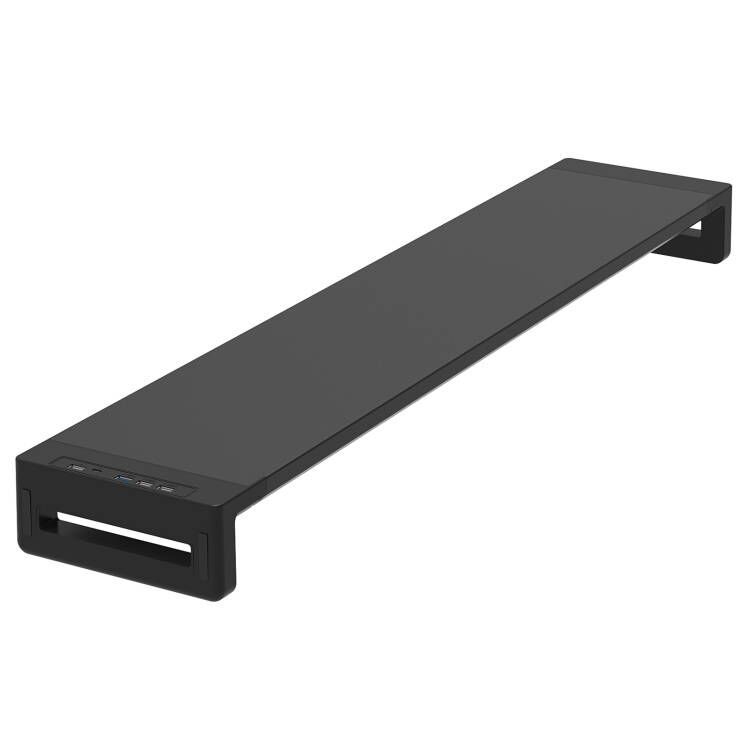 Monitor de computadora de escritorio transfronterizo, estante de aumento, expansión USB multifunción, luz de color, base de pantalla de almacenamiento de escritorio