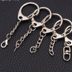 DIY メタル C バックル D 字型ロブスタークラスプキーホルダーチェーンぶら下げ羊の目小さなペンダント人形ジュエリーハードウェアアクセサリー 8