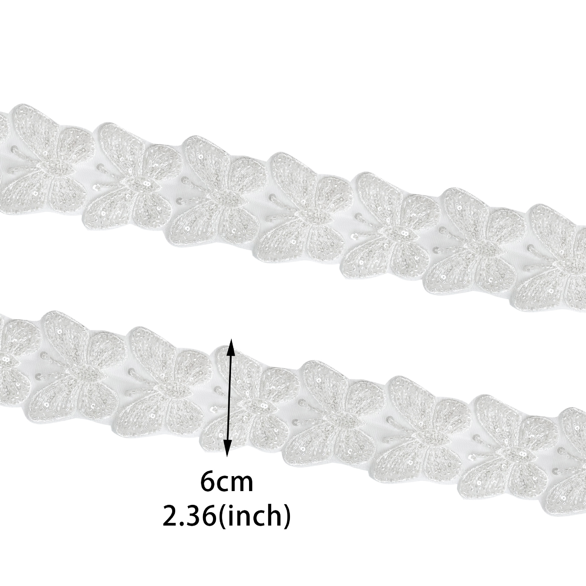 Blanco encaje bordado mariposa encaje exquisito modelado tridimensional ropa infantil accesorios de cabello accesorios de decoración accesorios de alta calidad image 6
