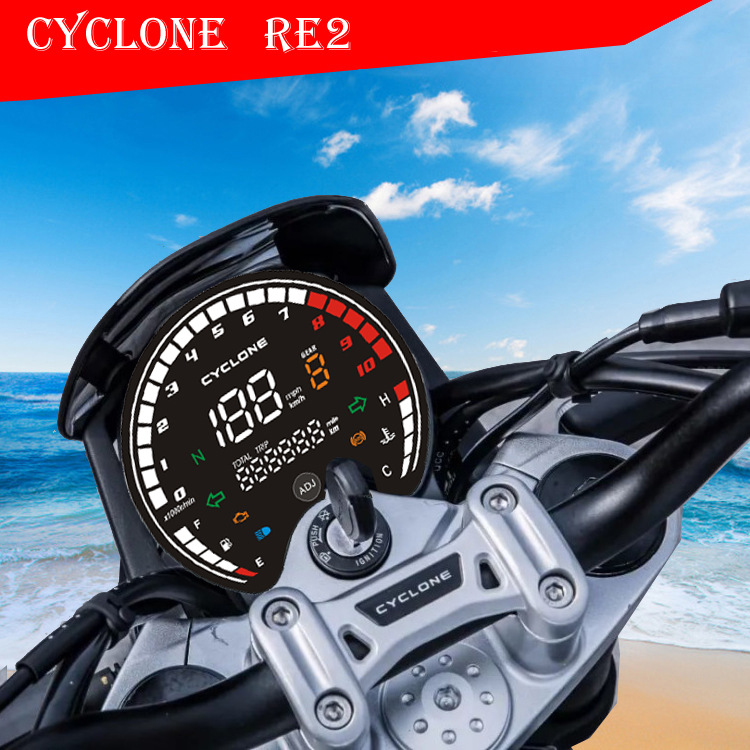 Zongshen Re2 Motorcycle Digital Instrument Cluster Street Racing Electronic Speedometer