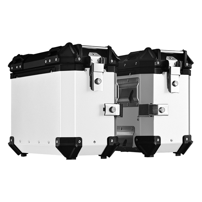 28L35L motocicleta esquina grande aleación de aluminio caja lateral universal impermeable anti-colisión viaje multi-color caja de almacenamiento