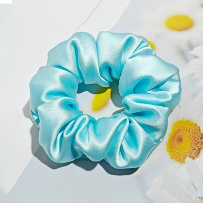 Scrunchie, Saç üçün rezinlər - 30mm-4cm-hair-tie-lake-blue