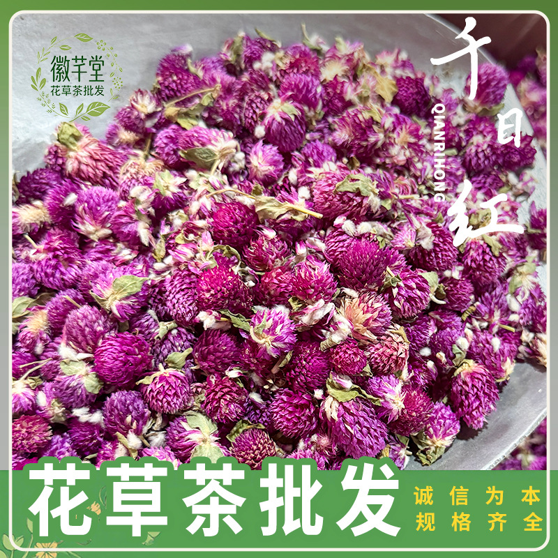 现货批发千日紫干花不熏硫千日红产地货源散装500g花草茶一件代发