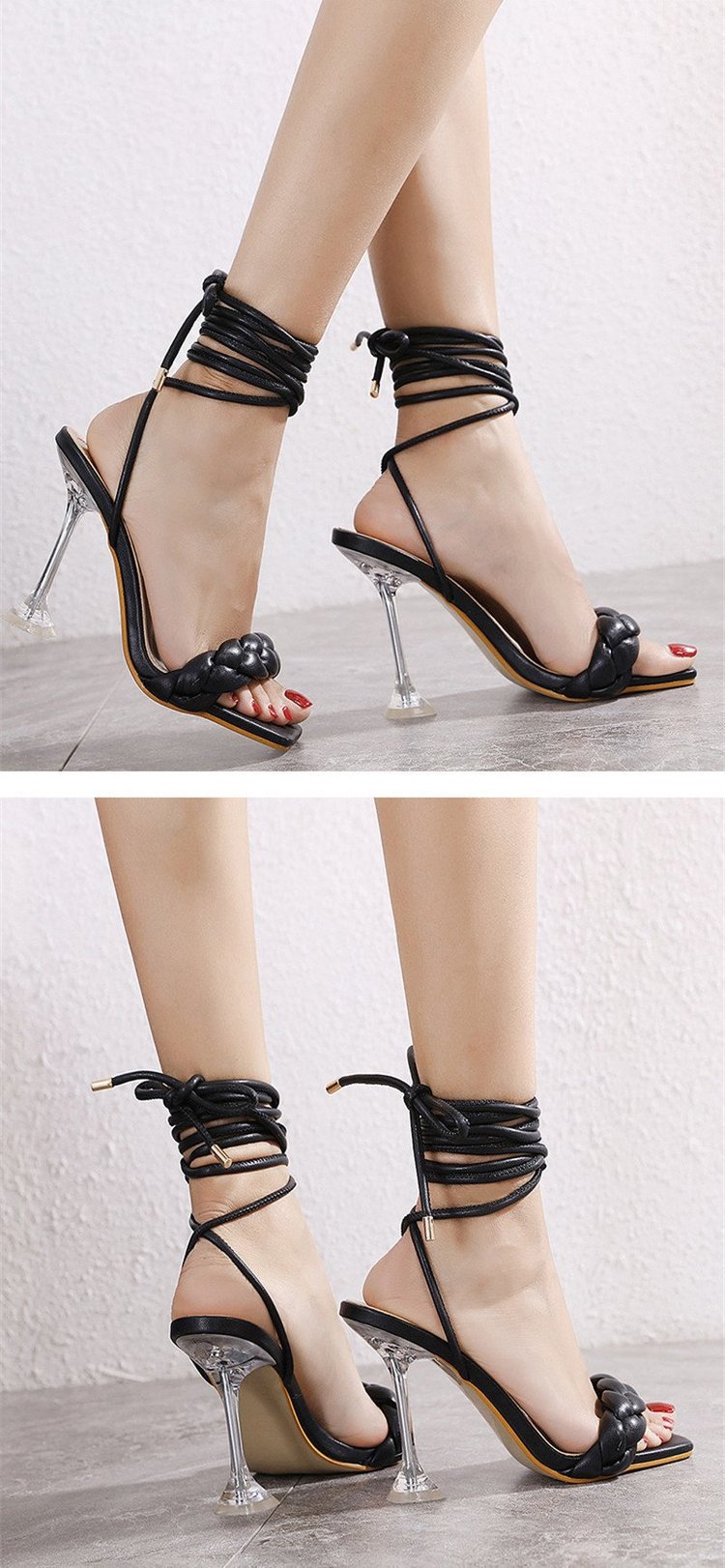 Square Toe Stiletto Sandals NSYBJ71281