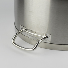 BB4C wholesale stainless steel pot commercial induction cooker soup pot double bottom short pot hot pot thickened bottom large capacity