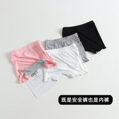 女童加襠安全褲透氣防走光兒童莫代爾保險褲夏寶寶內穿四角三分褲