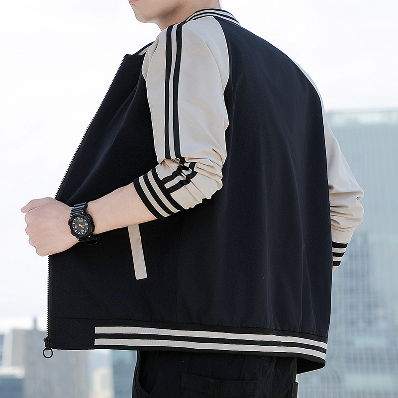 Primavera y otoño nuevo tipo de chaqueta de béisbol hombre moda invierno y otoño más chaqueta casual de moda suelta fábrica de chaqueta al por mayor