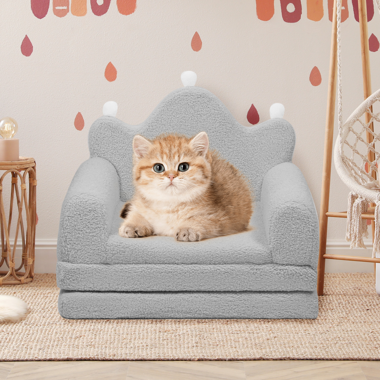 Estilo caliente de invierno, cama de sofá para mascotas perezosa plegable de tres capas, manta cálida para perros, caseta para mascotas extraíble y lavable, caseta para perros, caseta para gatos