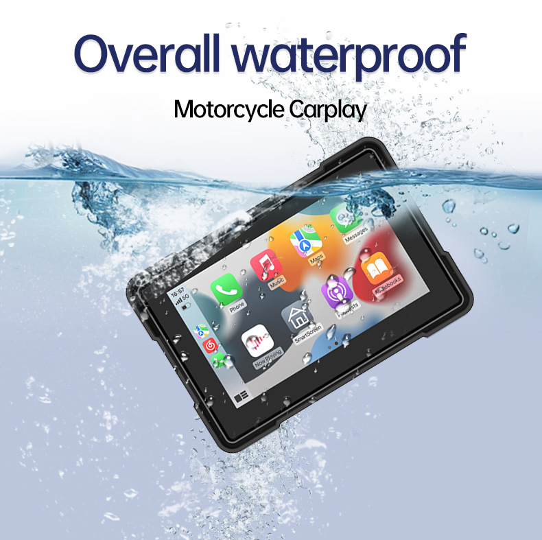 5inch Motorcycle Carplay Dashcam Supports Dual Recording Front and Rear, Supports Tire Pressure Monitoring, Cross-Border