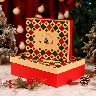 New Christmas Gift Box in stock Christmas Gift Box Snacks Nut Hat Bag suit Gift Box Empty Box