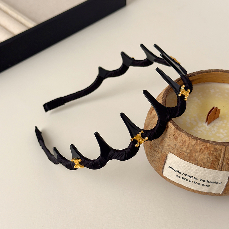 Gold double c fabric headband