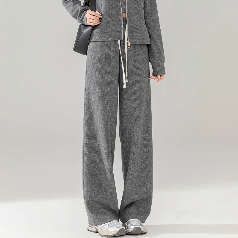 [fleece] dark gray-small pants length