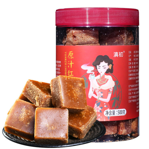 Old Brown Sugar Syrup Icicle Special Original Pure Brown Sugar Block Bag 500g Original Juice Brown Sugar Yunnan Specialty Sugarcane Brown Sugar