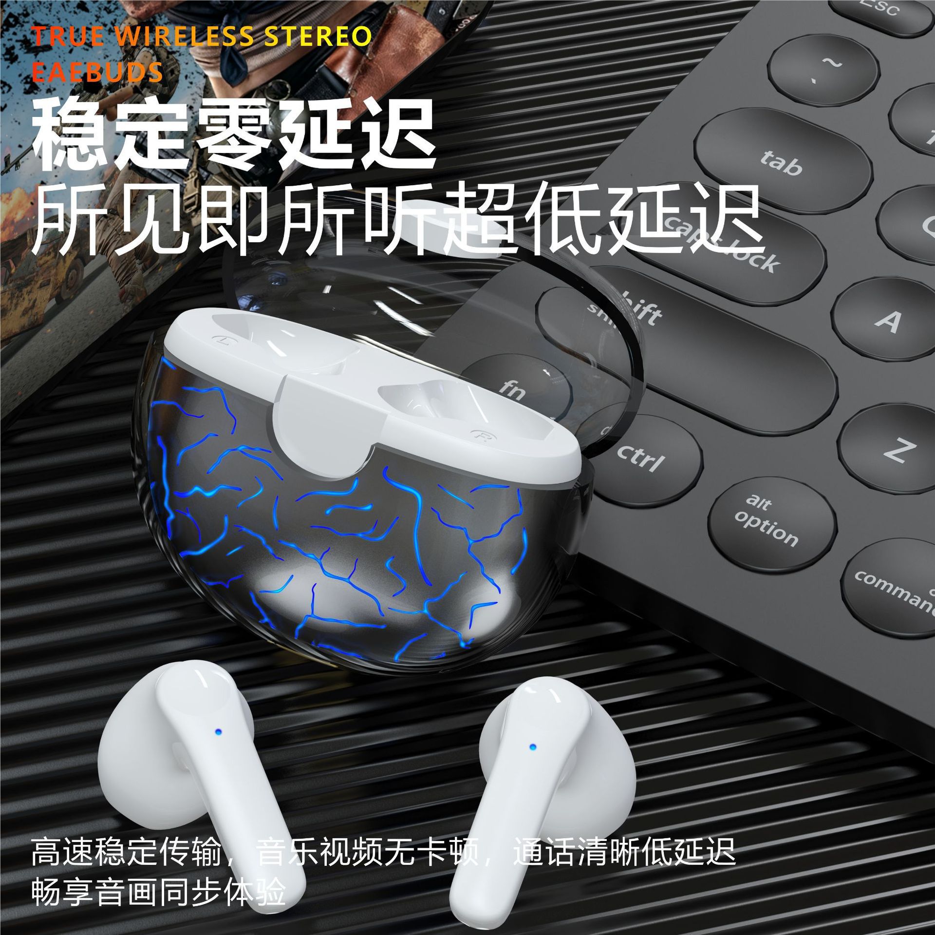 Auriculares Bluetooth inalámbricos tws binaural en la oreja estéreo de alta calidad de sonido colorido espacio almacén auriculares Bluetooth al por mayor